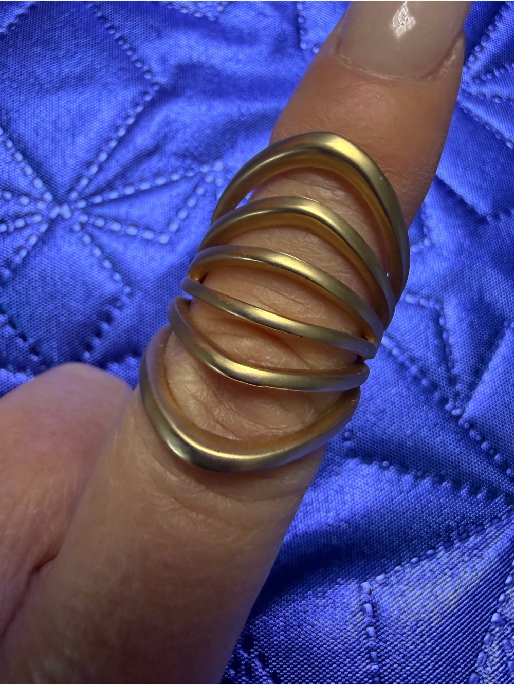 Park Lane Gold Tone Multi Band Statement Ring Size 8 New